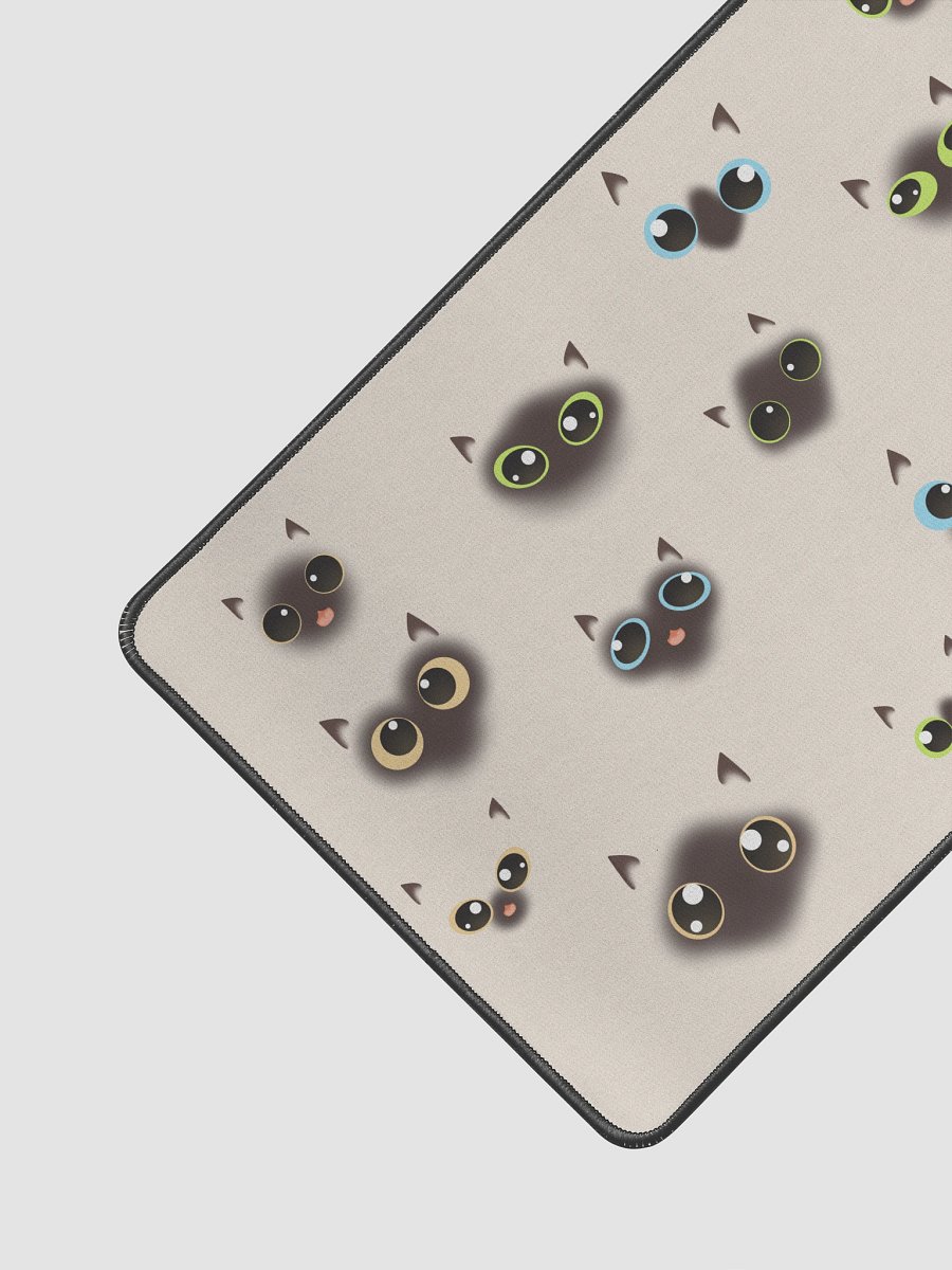 Cute Siamese Cat Faces (Multicolor Eyes) Desk Mat 12" x 18" product image (2)