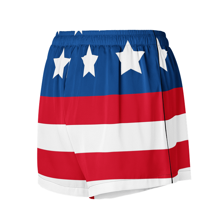 Women's American Flag Pajama Shorts - Patriotic All-Over Print - Made to Order product image (2)