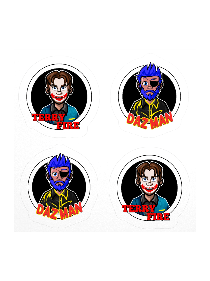 Kawaii Cartoon Character Kiss Cut Stickers Set product image (1)