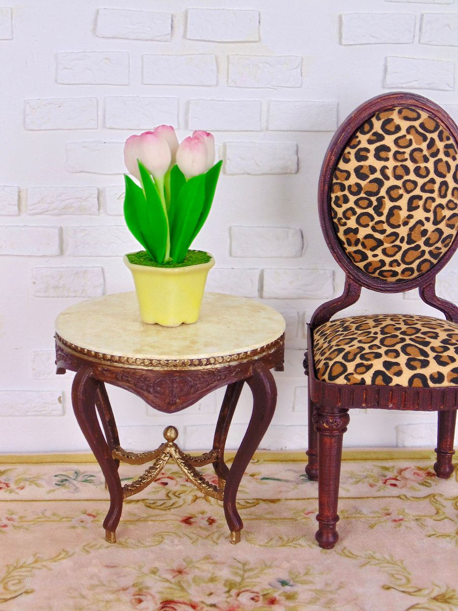 1:6 scale chair for 12” fashion dolls leopard product image (4)