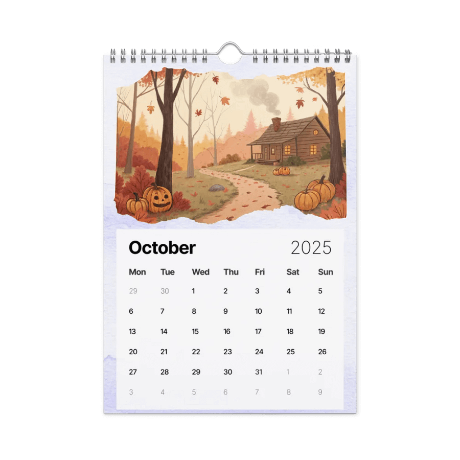 WATERCOLOR SEASONAL SCENES WALL CALENDAR 2025 product image (12)