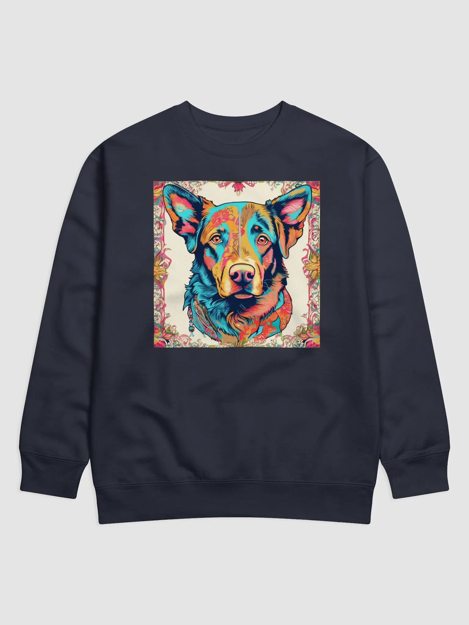 Vibrant Dog Portrait Sweatshirt product image (6)