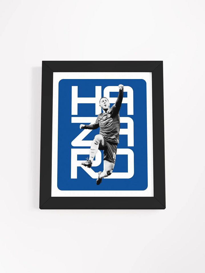 Eden Hazard BW Chelsea Name Art Framed Print product image (1)