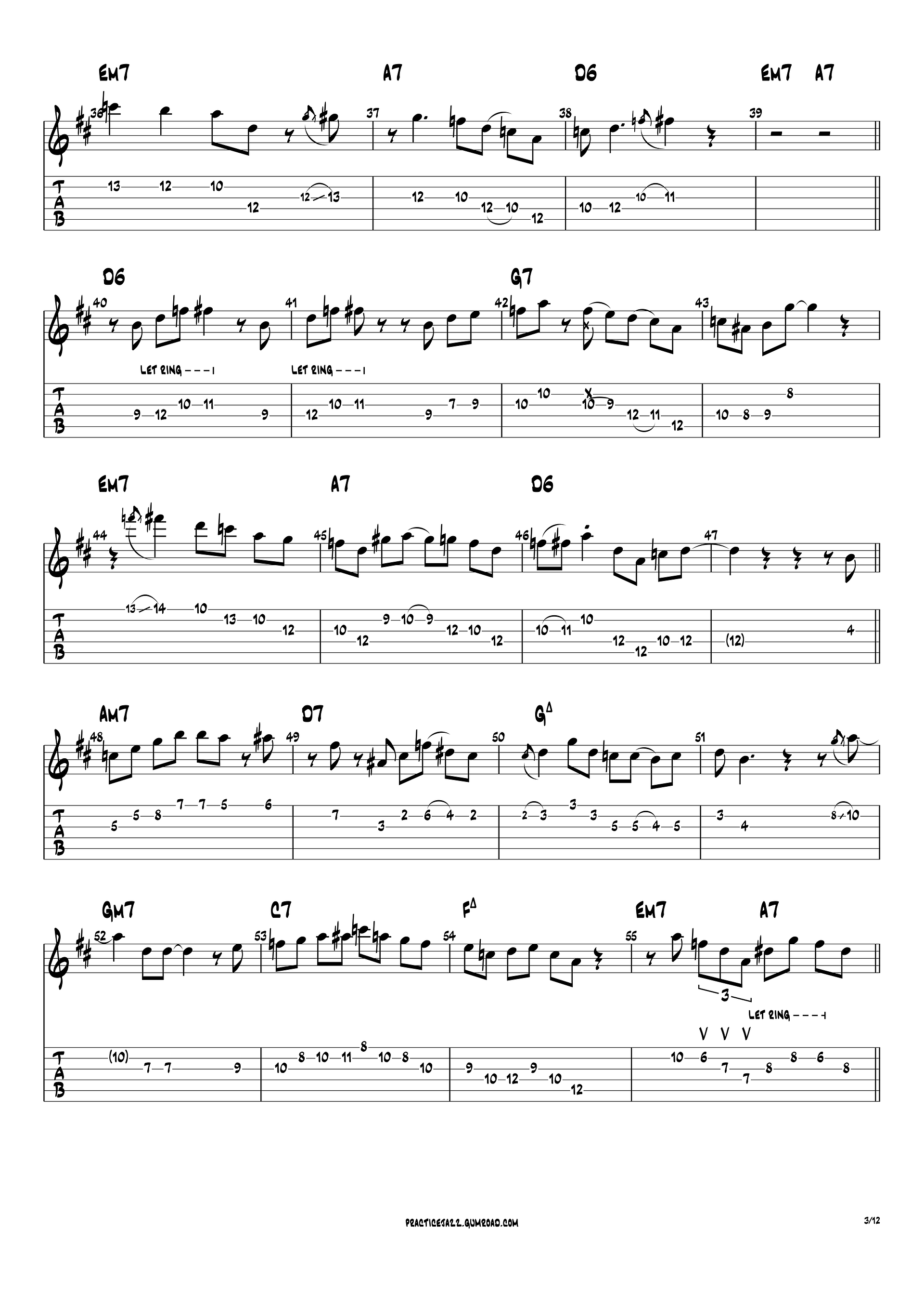 (Transcription PDF) Broadway - Kenny Burrell | 1959 A Night At The Vanguard product image (4)