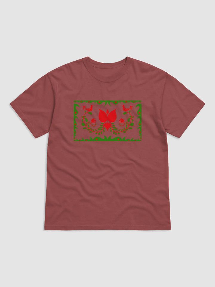 Hungarian Folk-Style Red Flower T-Shirt product image (1)