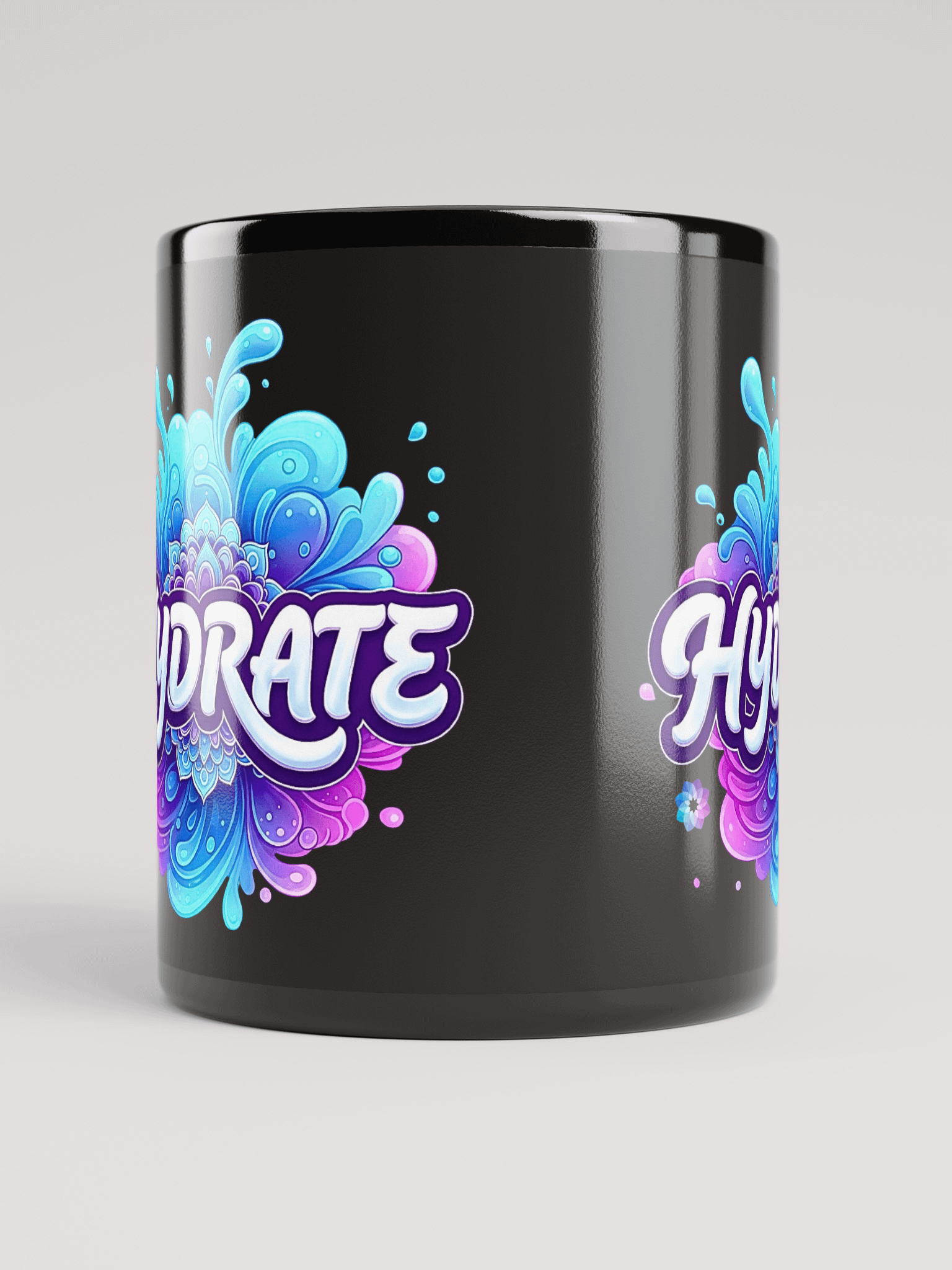Hydrate Splash Black Mug product image (5)