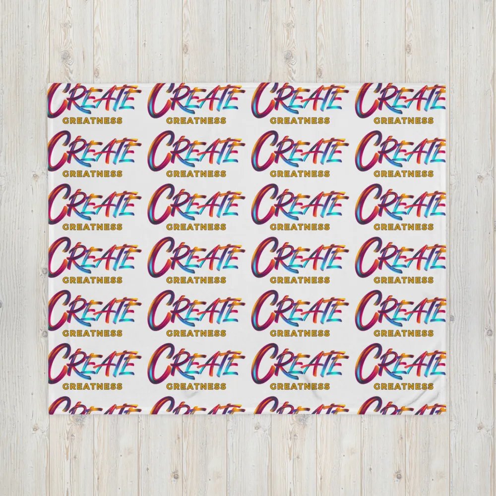 Create Greatness Patterned Throw Blanket product image (4)