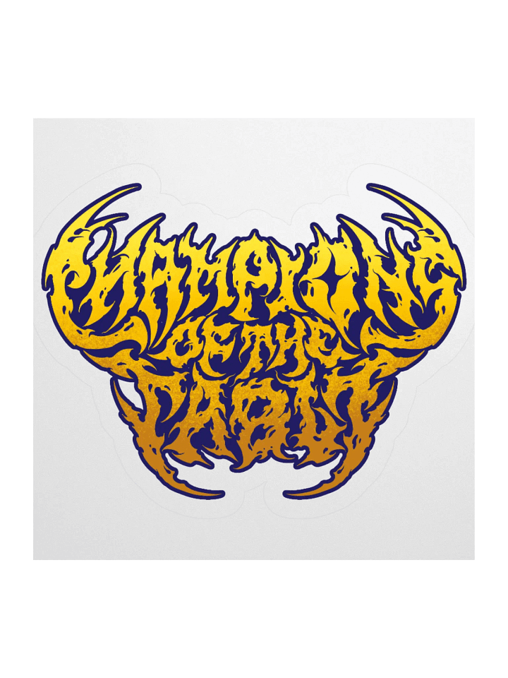 Champions of The Table Black Metal Sticker product image (1)