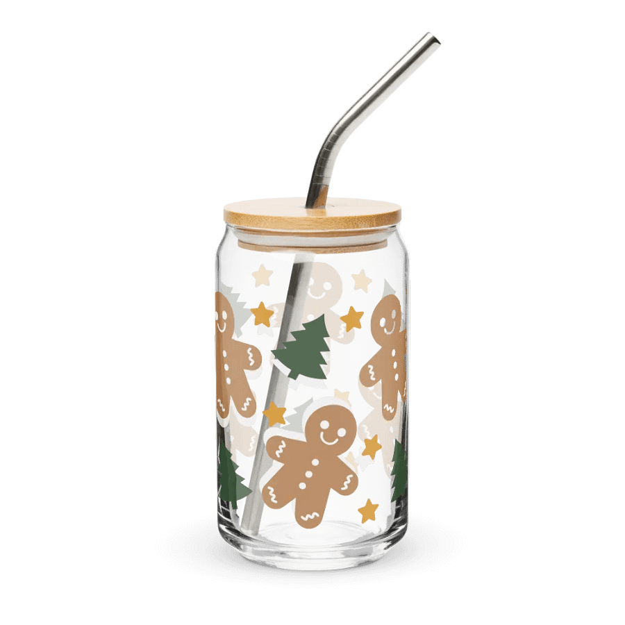 Christmas Tree Gingerbread Man Can-Shaped Glass product image (4)