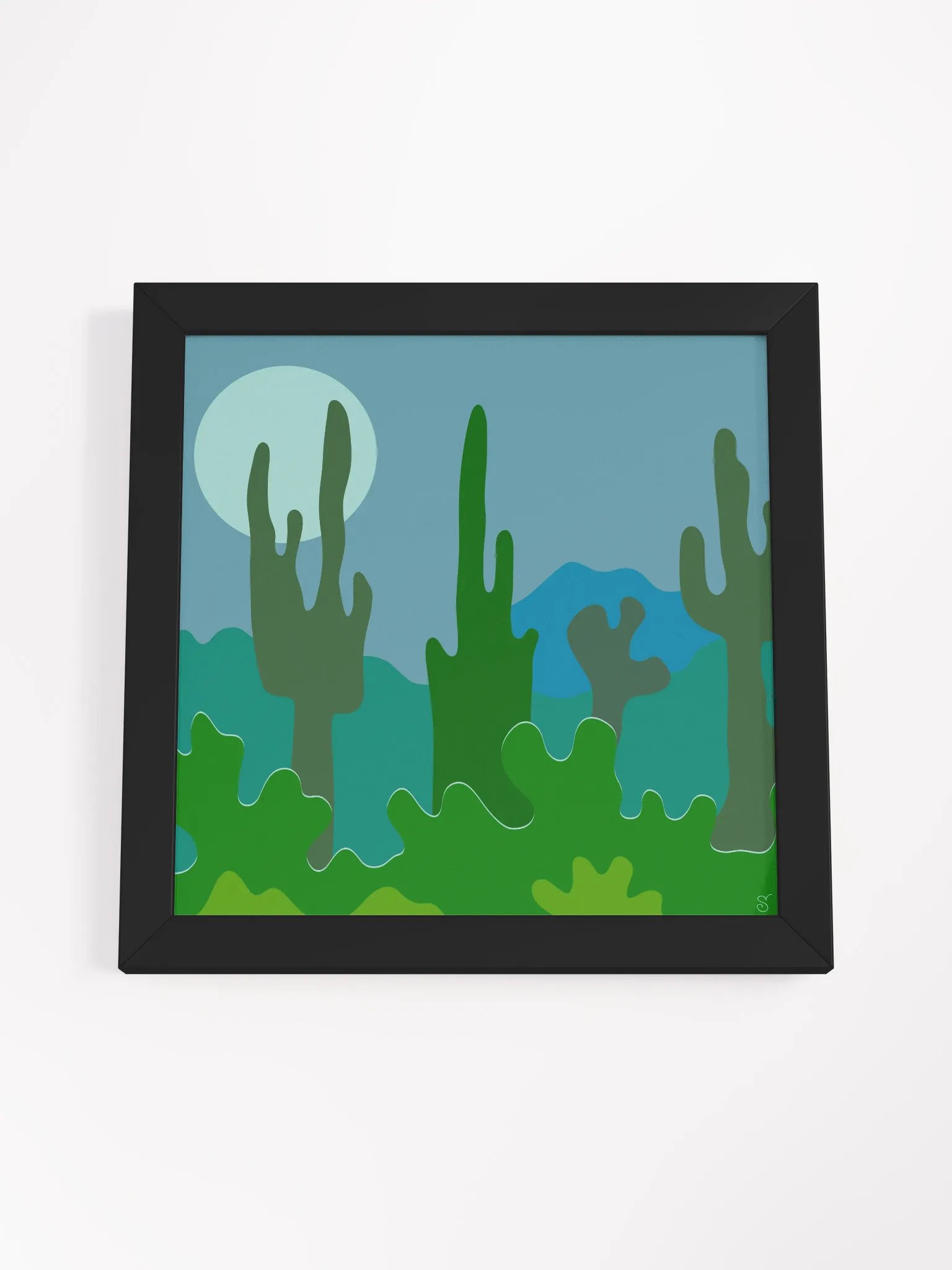 Twilight Oasis Framed Poster - Abstract Landscape No. 4 product image (57)