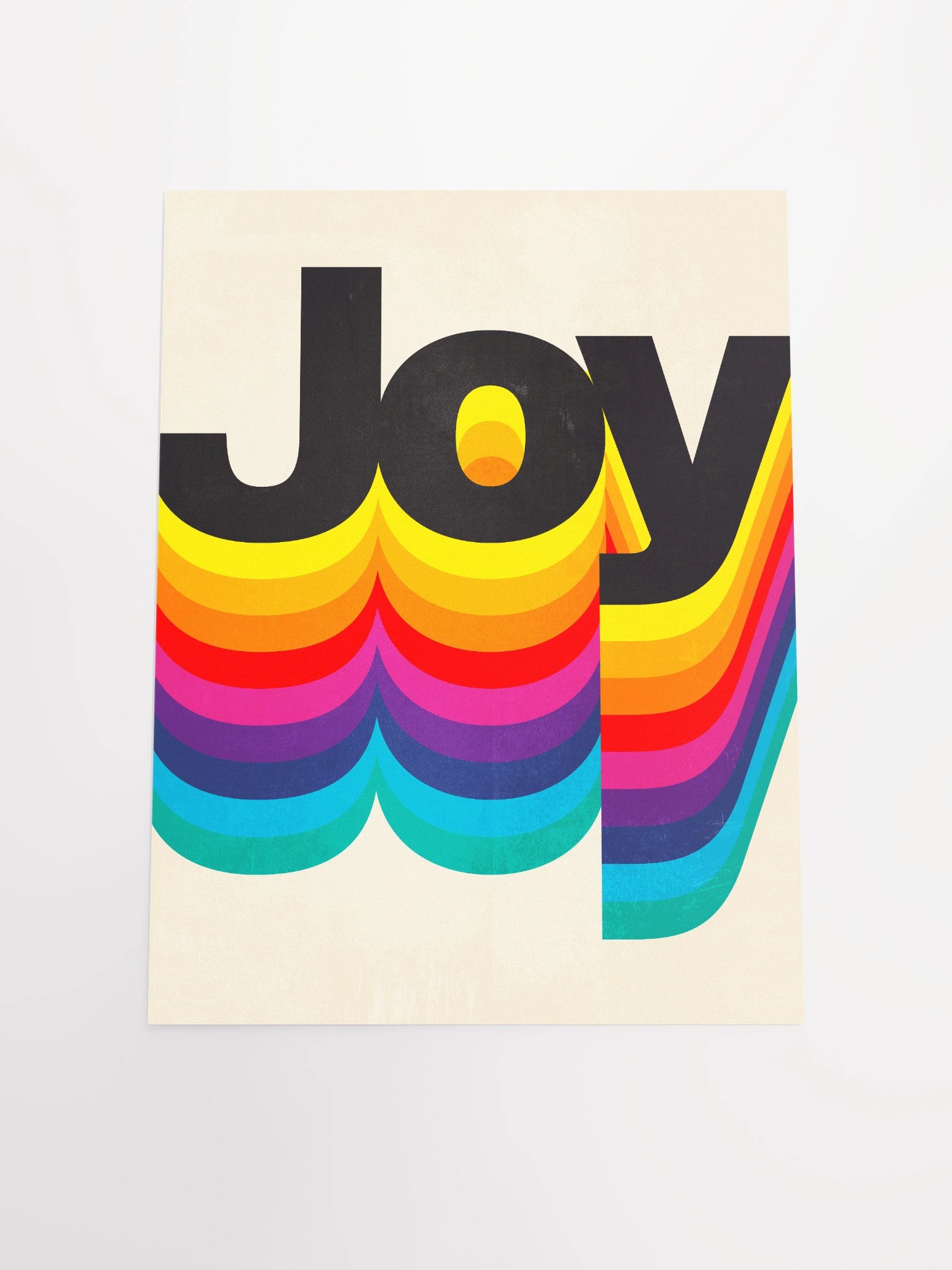 Joy: 70s Retro Colorful Typography Poster Art Print product image (16)