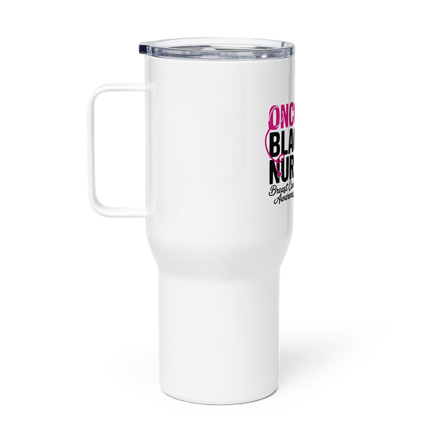 Oncology Black Nurse Breast Cancer Awareness Tumbler product image (1)