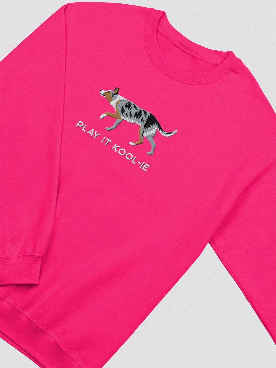 Play It Kool-ie Sweatshirt (Embroidered) of an Australian Koolie(Blue Merle Tricolor) product image (15)