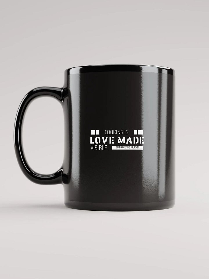 Cooking Is Made Love Visible Black Glossy Mug product image (1)