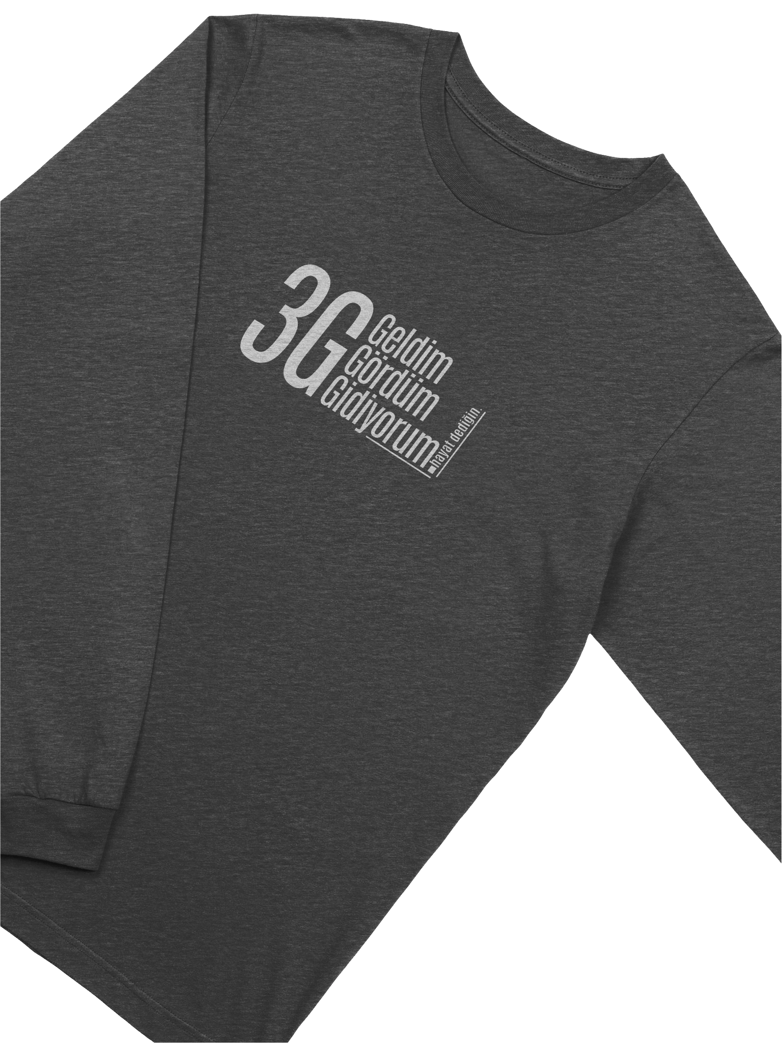 3G Felsefesi: "Geldim Gördüm Gidiyorum" Tasarımlı Bella+Canvas Unisex Süper Yumuşak Uzun Kollu Tişört product image (3)