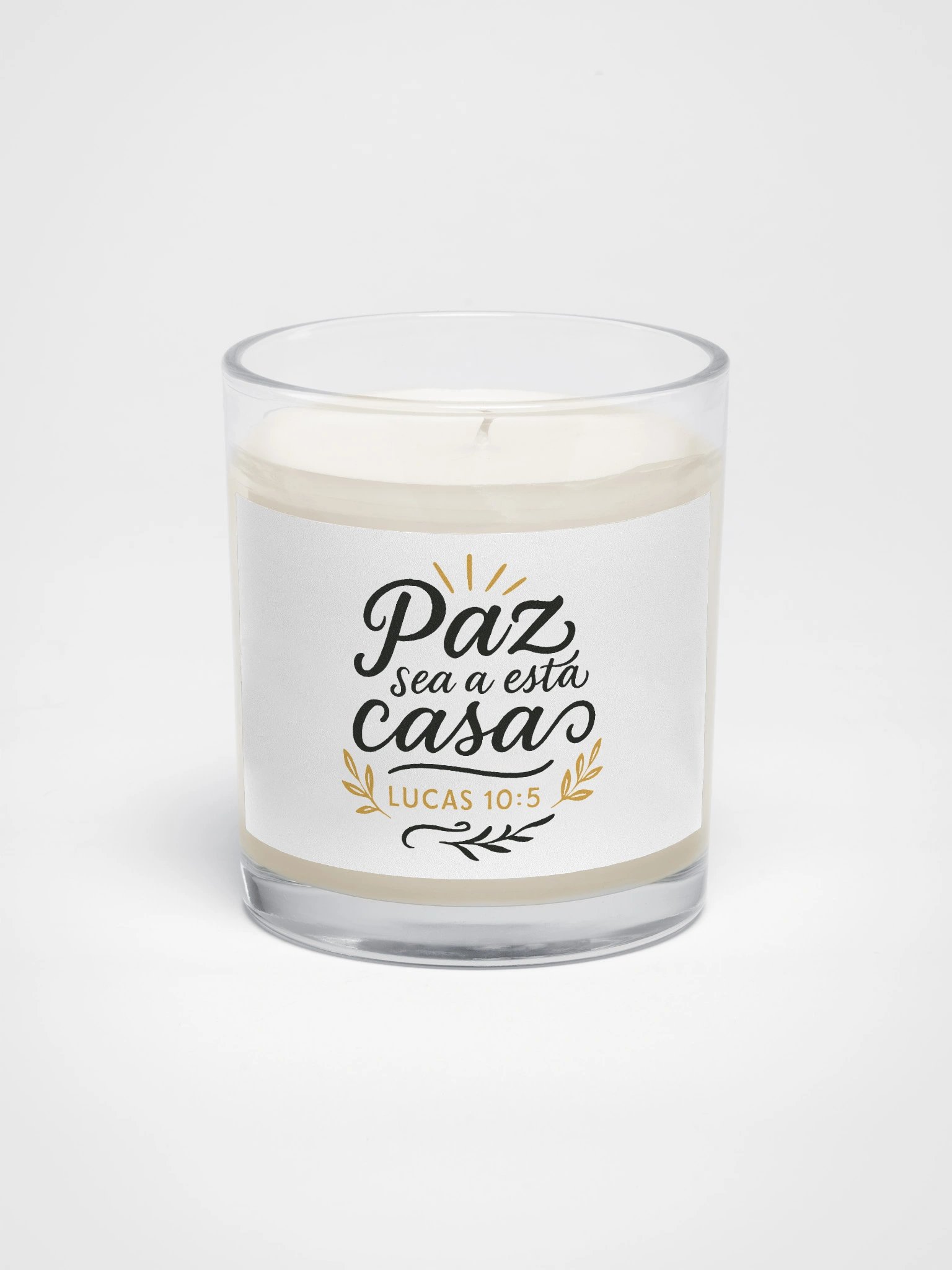 Christian Candle (Spanish) – Luke 10:5 product image (1)