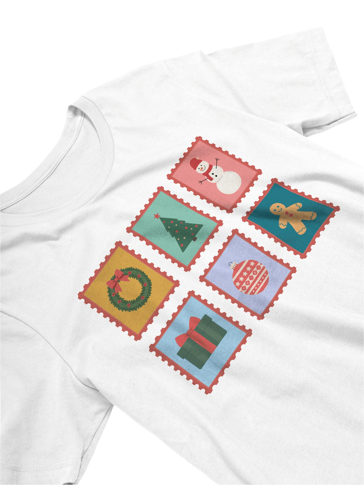 Christmas Stamps T-Shirt, Christmas t-shirt product image (2)