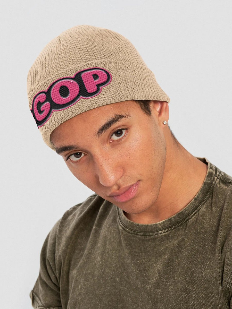 Pink Embroidered GGOP Beanie product image (13)