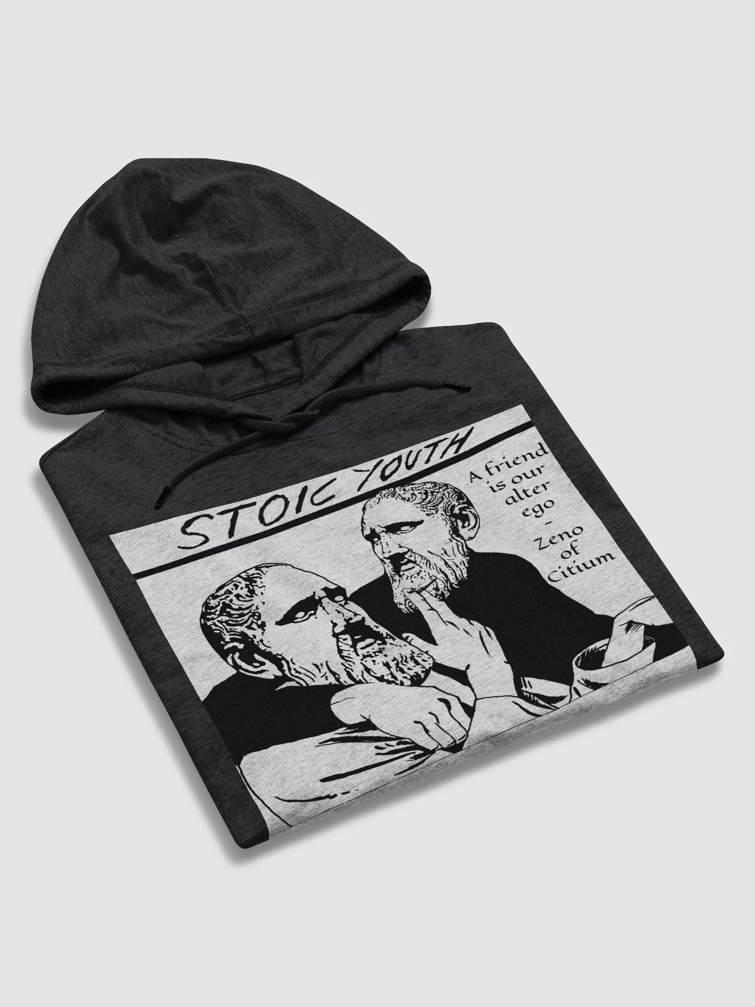 Stoic Youth Zeno of Citium quote District Lightweight Hoodie product image (5)
