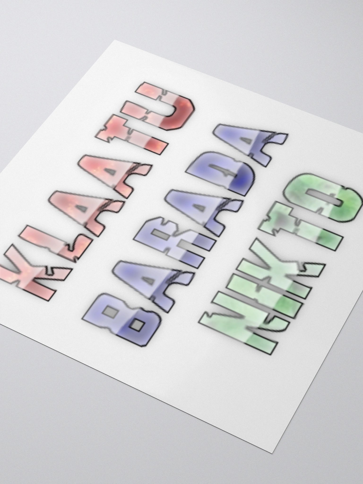 Klaatu Barada Nikto Sticker product image (3)