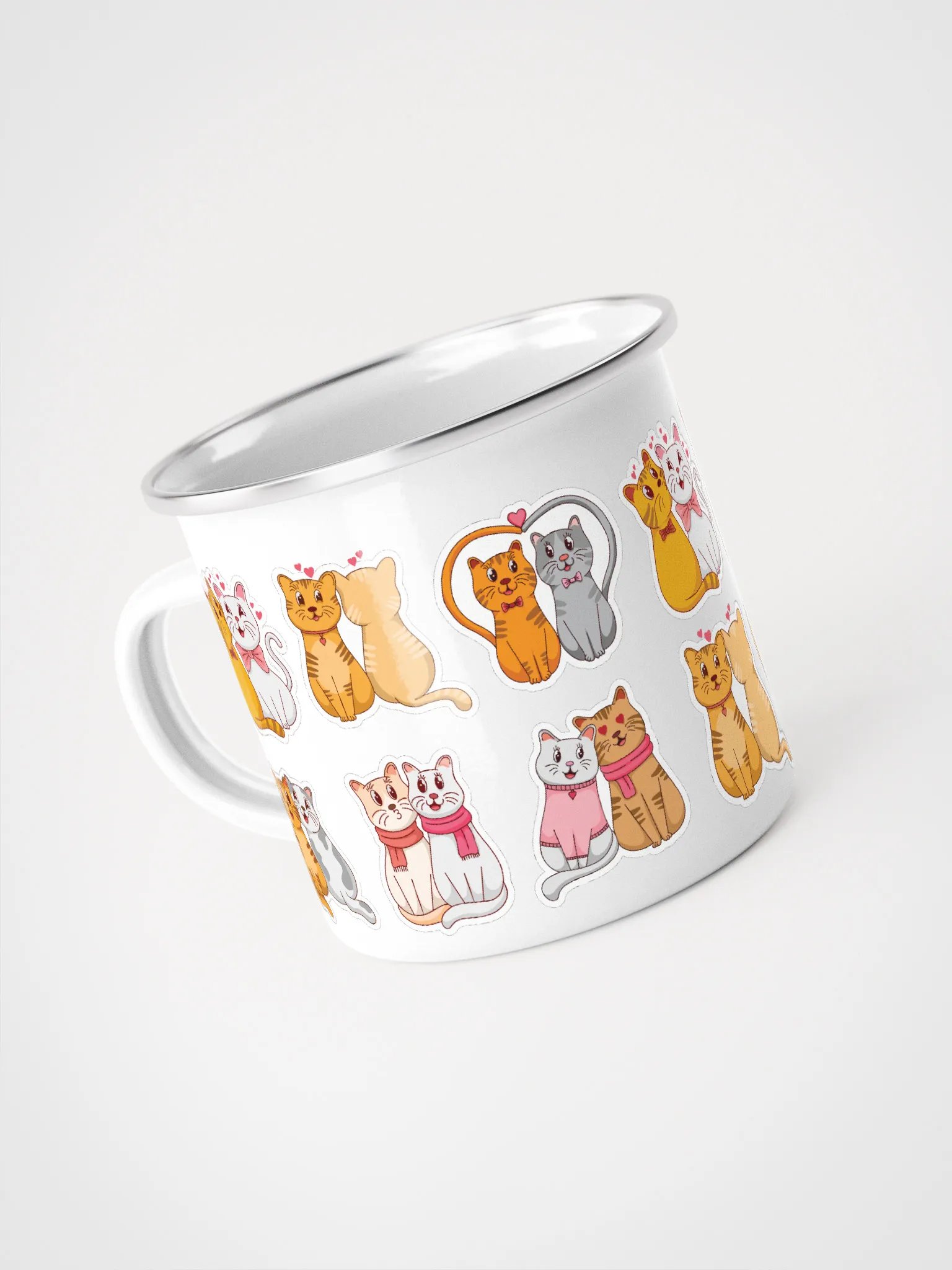 Lovely Cats Enamel Mug product image (4)
