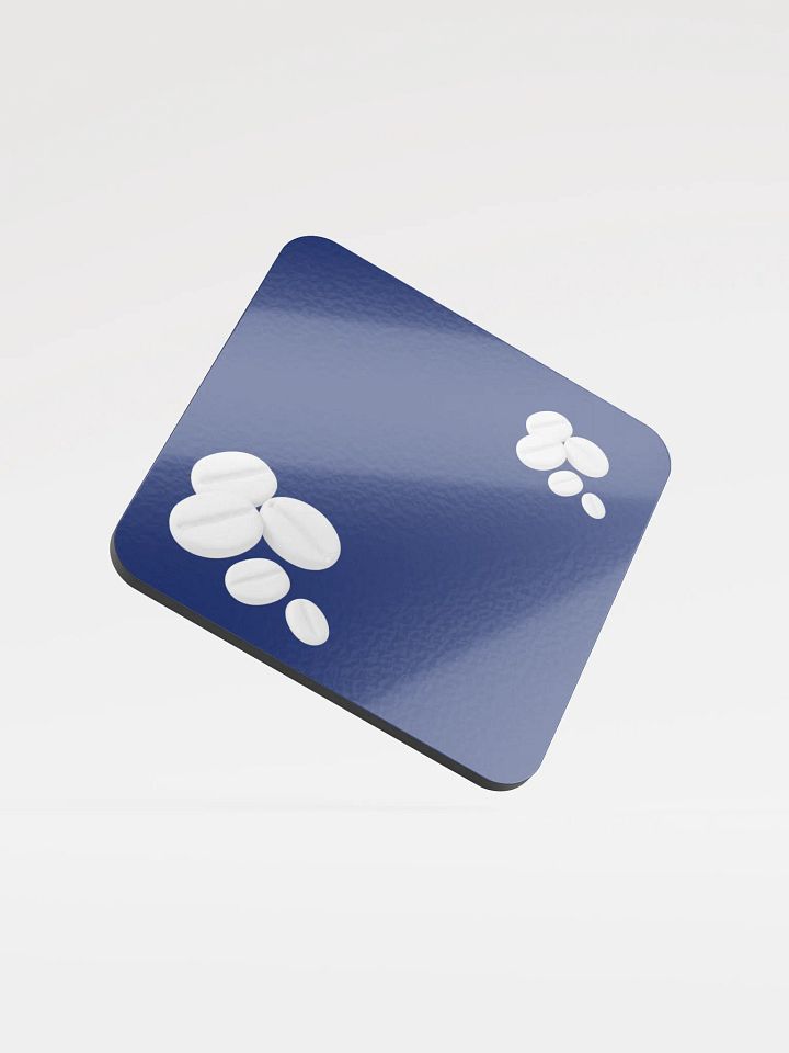 Dark Blue I Swear They Are Coffee Beans! White Coffee Beans Coaster product image (1)
