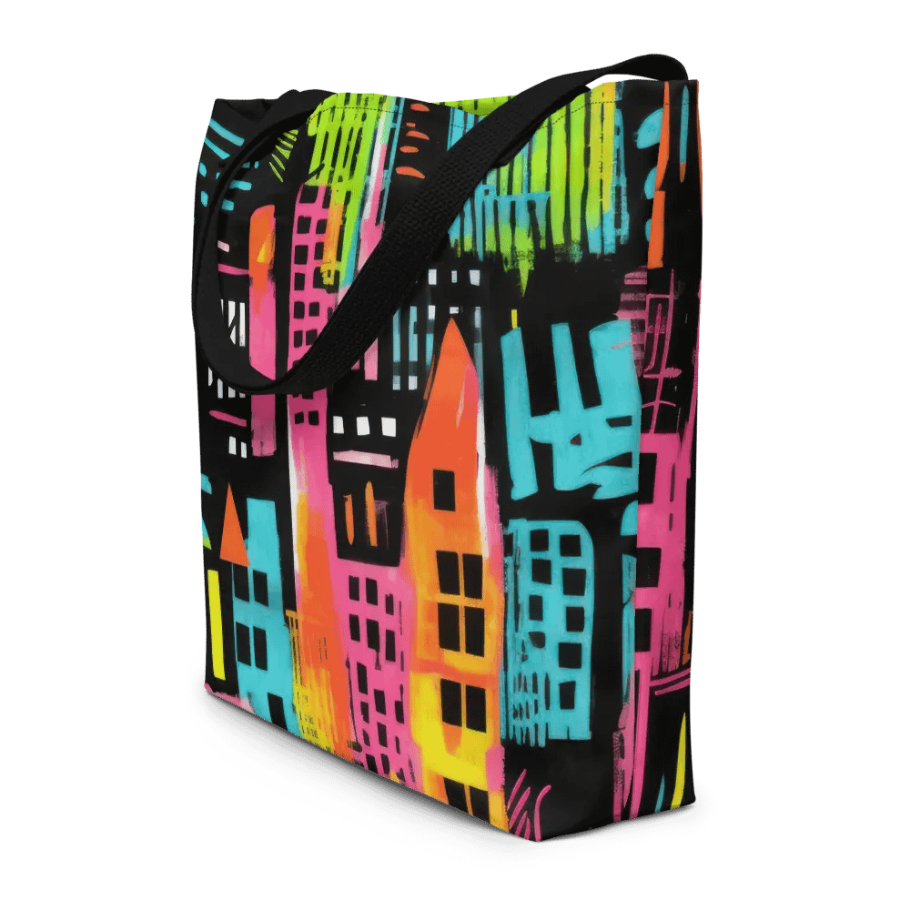 Vibrant Urban Geometry All-Over Tote Bag product image (2)