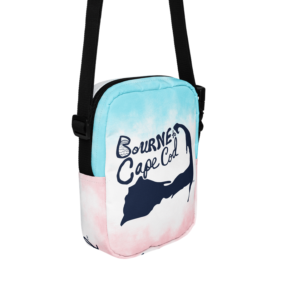 BOURNE to Cape Cod™ | Crossbody Bag | BRN.2C.C.™ | Utility On-the-Go | Coastal Cool Meets Everyday Carry | Navy Logos on Patriotic Pastels🌊🎒 product image (3)