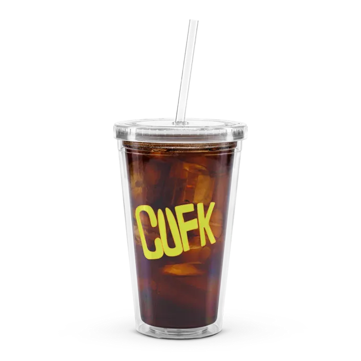CUFK Pizza Double Wall Clear Plastic Tumbler (16oz.) product image (1)