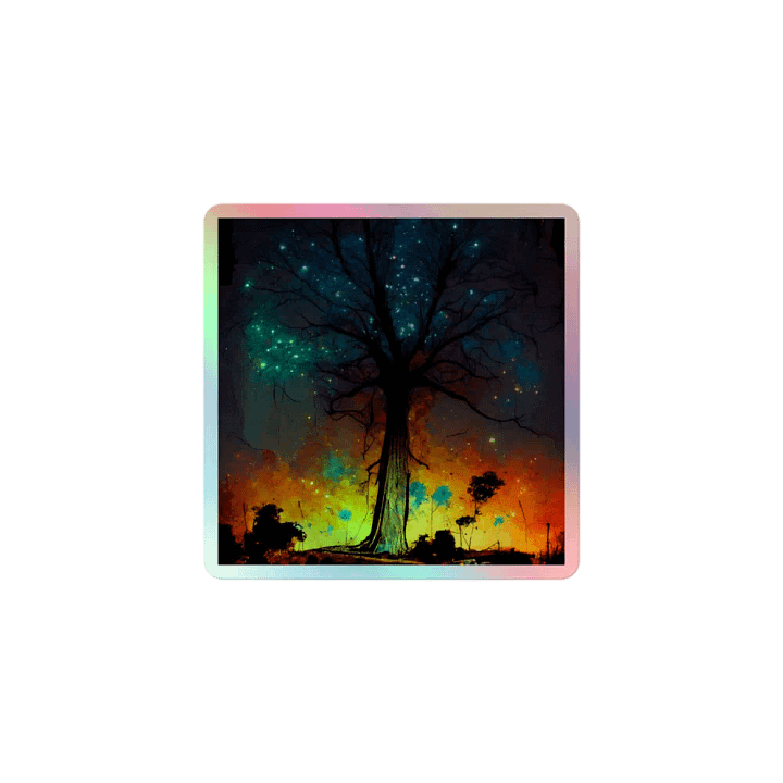 Enchanted Glowing Tree Holographic Sticker Sheet product image (1)