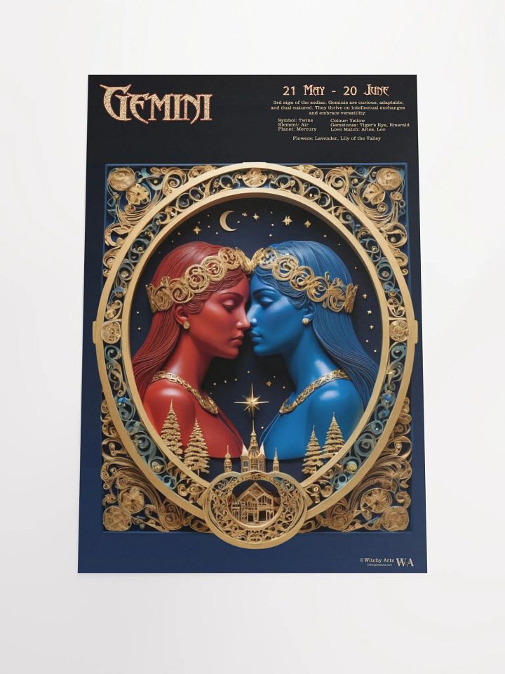 Western Zodiac Poster - GEMINI product image (1)
