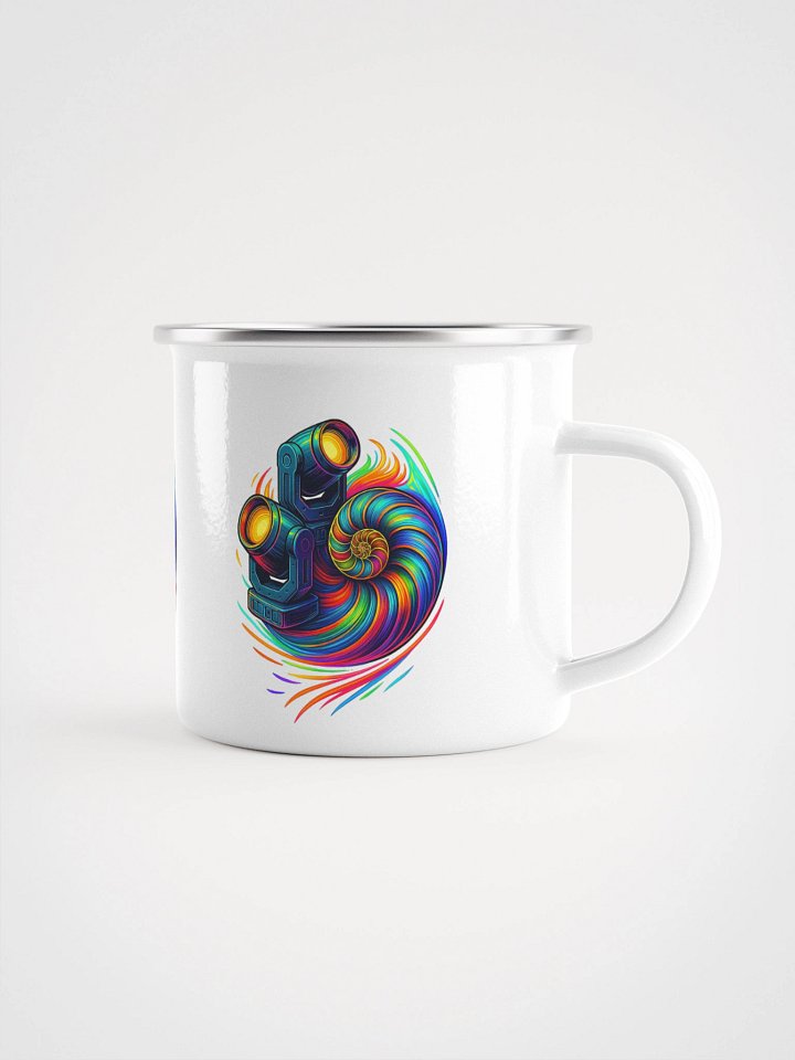 Theatrically Jerry: "Neon Nautilus" Moving Head LightEnamel Mug product image (1)