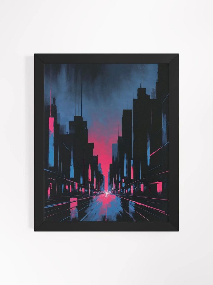 Crimson Nights Cityscape Framed Print product image (4)