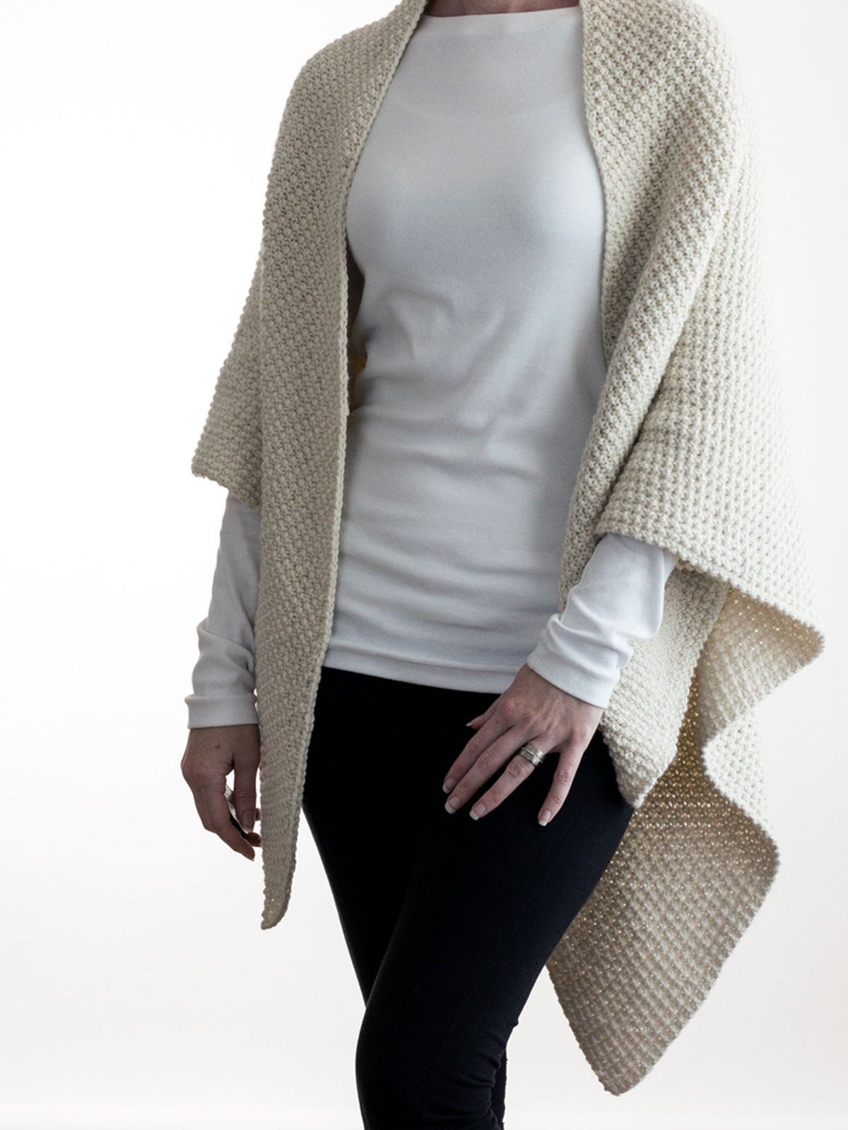 Oversized Triangle Shawl Knitting Pattern - Unconditional Love product image (3)