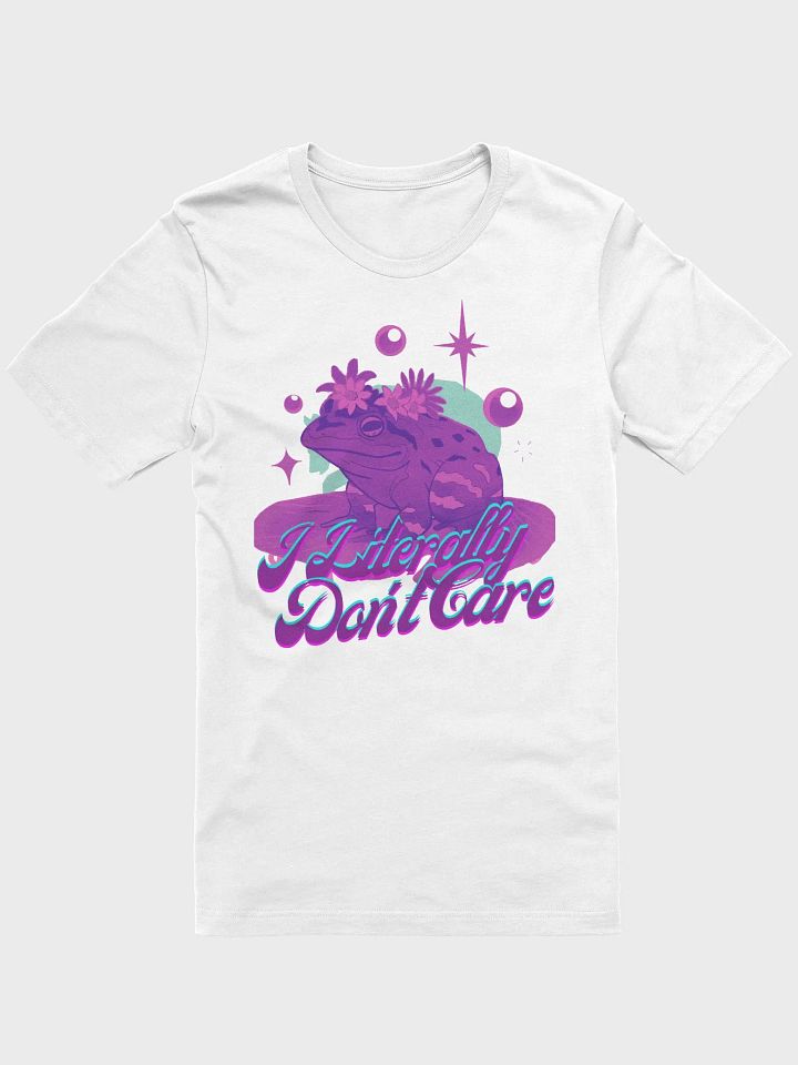 I literally don't care Sassy Frog White Tee product image (2)
