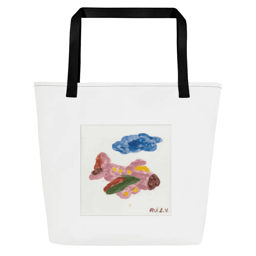 Kid Airplane (All-Over Print Large Tote Bag w/ Pocket) product image (1)