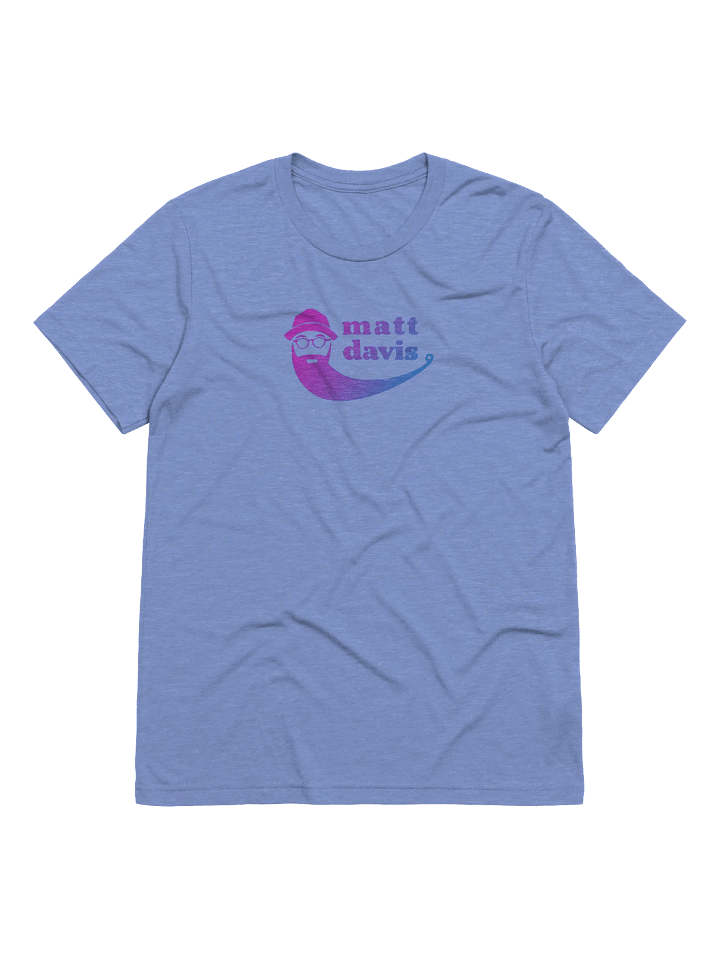 Matt Davis Beard Face Pink and Blue Logo Tee product image (2)