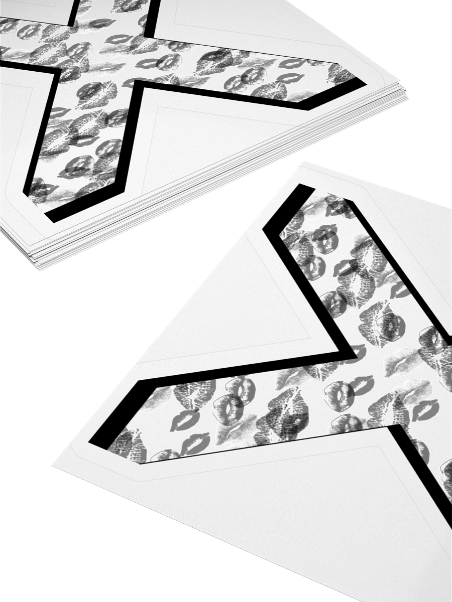 White X Black Lipstick Kisses | Kiss-cut Sticker product image (4)