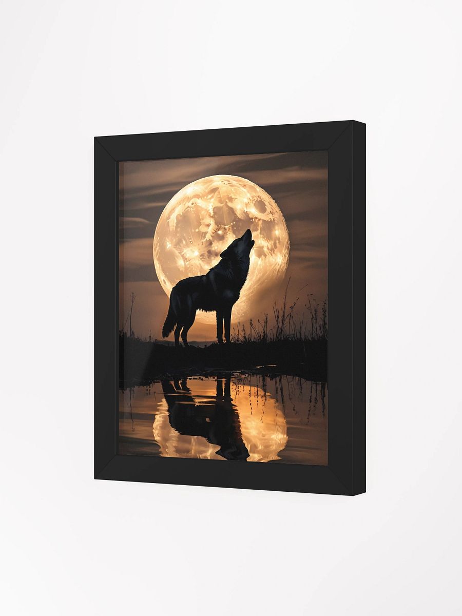Howling Wolf Reflection Framed Poster product image (4)