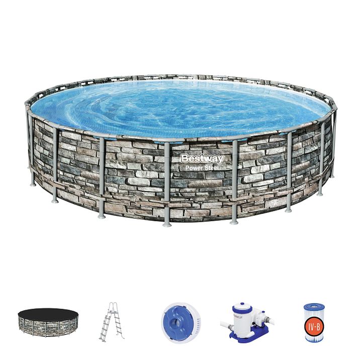 56883 Bestway® Power Steel™ Round Above Ground Pool Set (20 ft x 4.3 ft) product image (1)