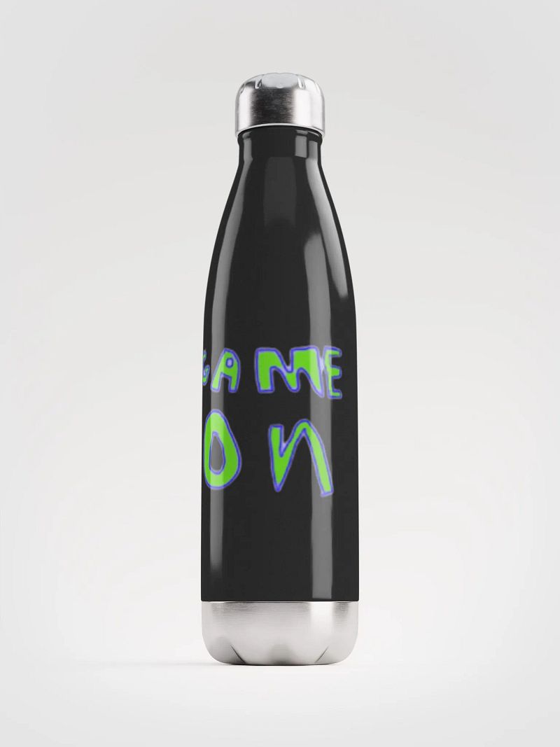 game on water bottle