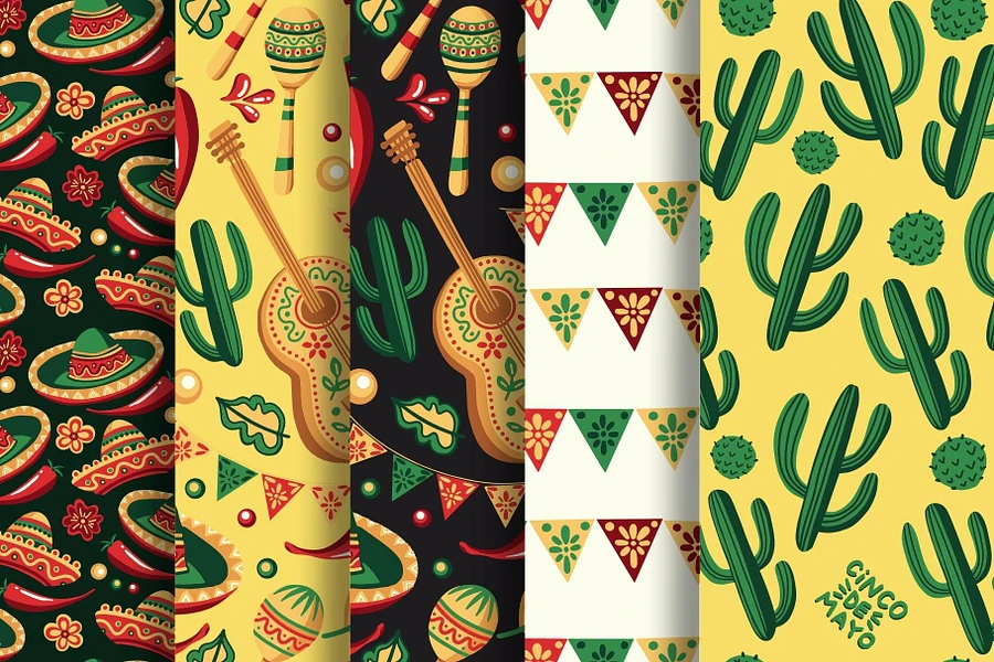 Mexican Cinco de Mayo Seamless Patterns product image (4)