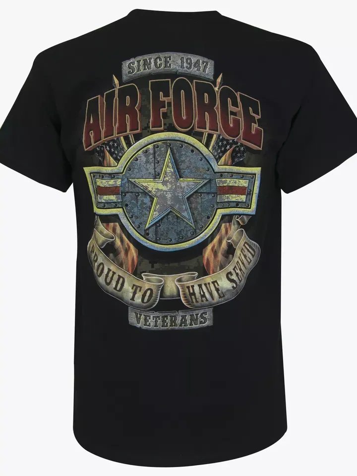 Air Force Veterans "Proud To Have Served" Men's Graphic T-Shirt in Black, XL product image (2)