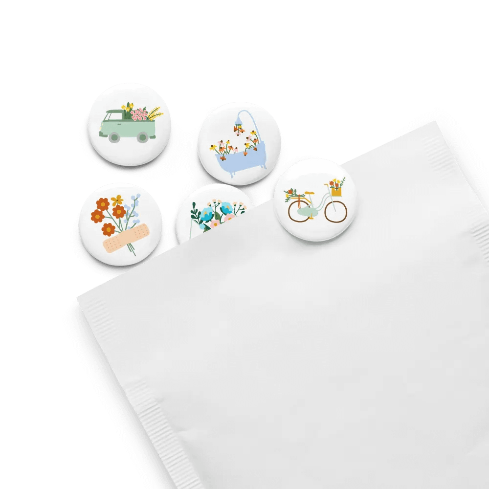 Floral Pickup Truck Pin Button Set product image (13)