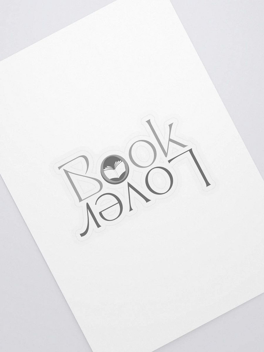 Book Lover Reflection Sticker - grey text product image (1)