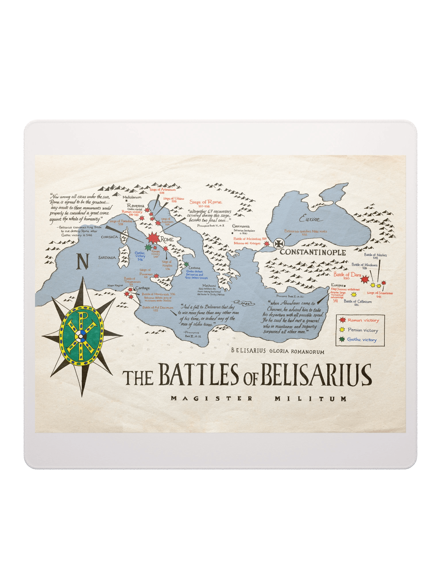 The Battles of Belisarius - Gaming Mouse Pad product image (2)