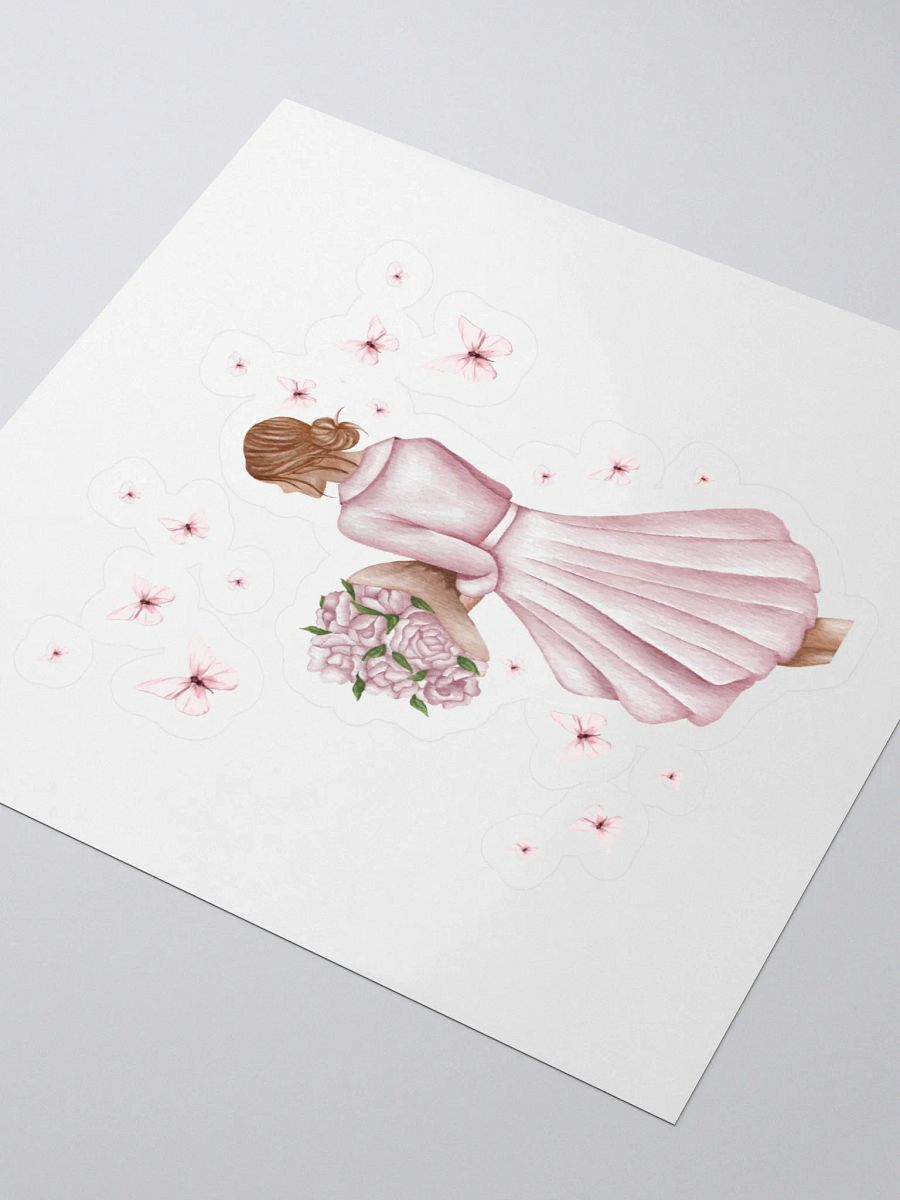 Woman Surrounded By Butterflies Sticker product image (3)