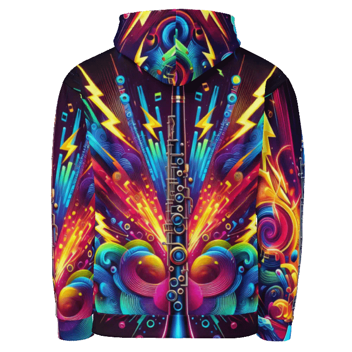 Clarinet Musical Instrument - All-Over Unisex Hoodie #15 product image (2)