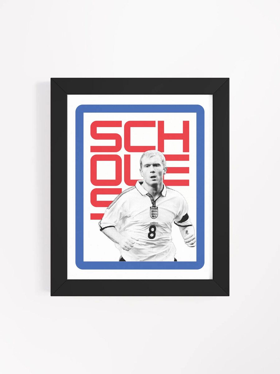Paul Scholes BW England Name Art Framed Print product image (1)