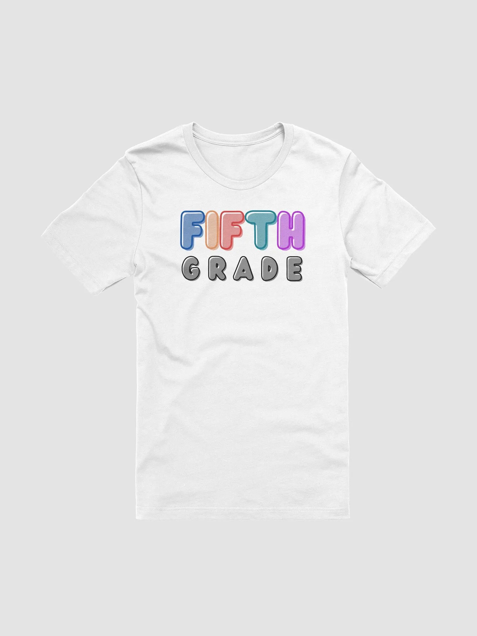 5th Grade Teacher Bubble Letters Graphic T-Shirt product image (2)